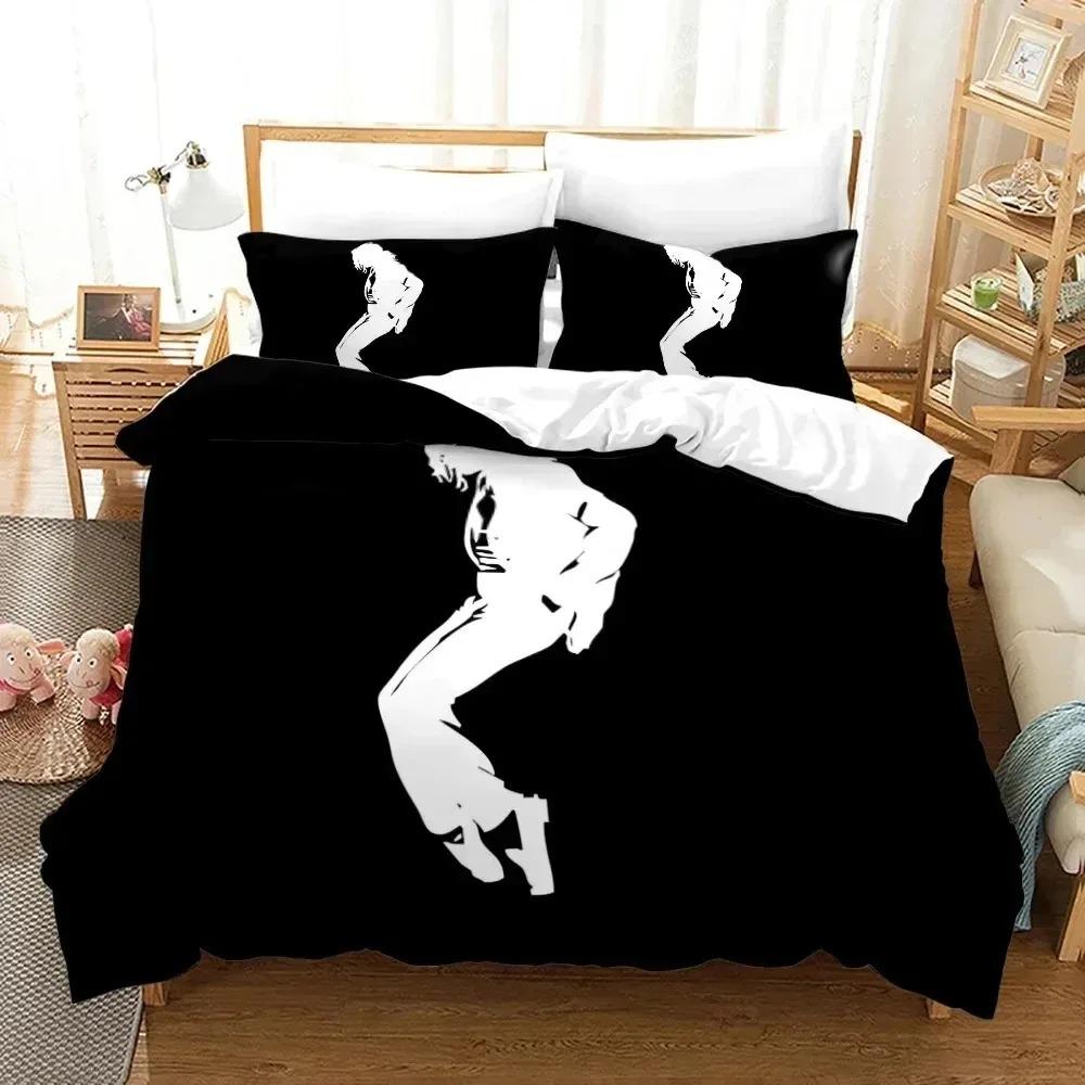 Comforter 3D Printed Michael Jackson Bedding Setpink Quilt Duvetstar Peripheral Family Decoration Home Warm Textile Bedclothes Set