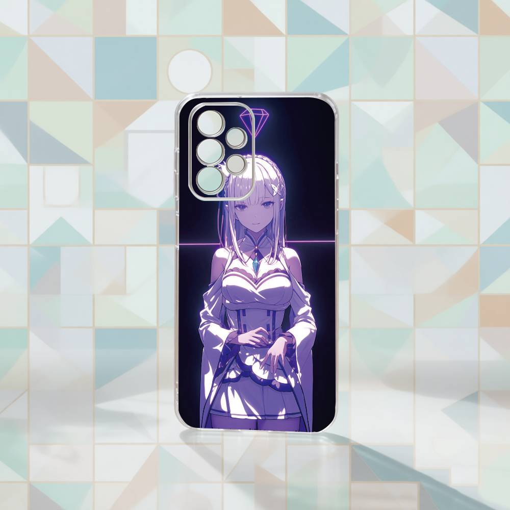 ReZero Emilia Phone Case Transparent Silicone Soft For Samsung S25,S24,S21,S22,S23,S30,Ultra,S20,Plus,Fe