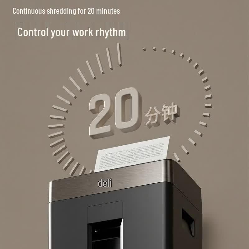 Deli GA583 Level 5 Micro-Cut Small Office Paper Shredder CN Plug (adapter Included)