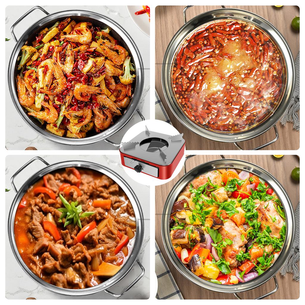 Portable Camping Stove Stainless Steel Camping Stove with Adjustable Firepower Drawer For Outdoor Barbecue Camping Equipment