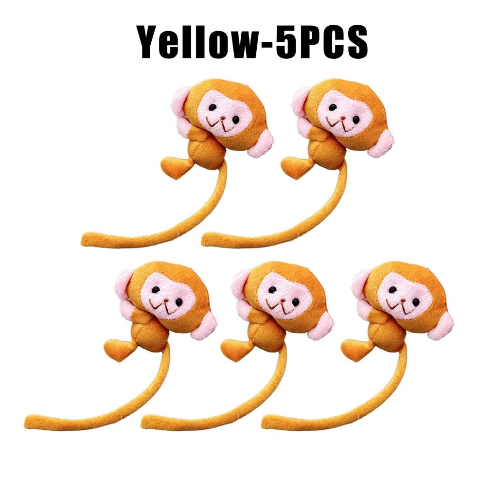 1-40PCS Cute Animal Little Monkey Plush Doll Toys Long Tailed Monkey Doll Pendant Keychain Backpack Hangings Decoration Gifts