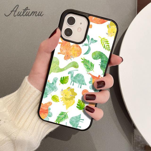 Baby Dino Phone Case for iPhone 17 Air 15 16 16e 11 12 13 14 Pro Max Plus Cover Coque Fundas Shell