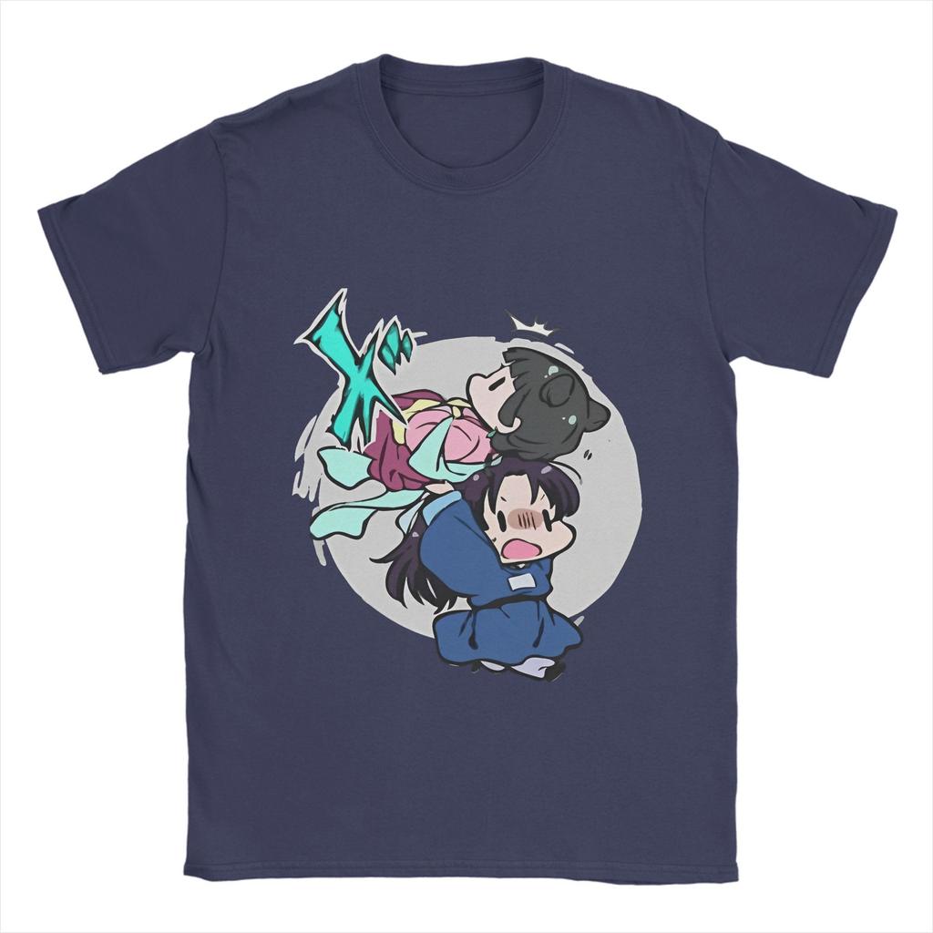 Men's T-Shirts Kusuriya No Hitorigoto  Funny Pure Cotton Tees Sleeve Maomao X Jinshi T Shirts Crew Neck Clothes Birthday Gift