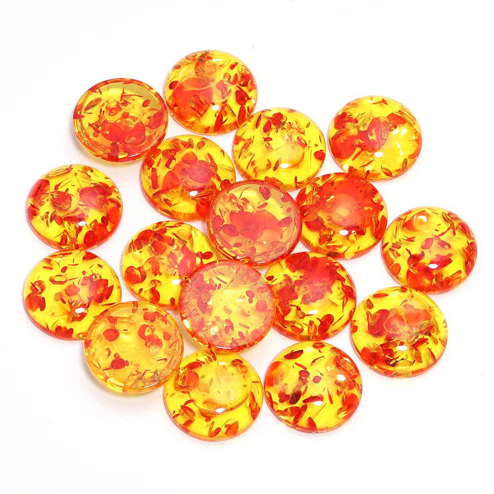 

20 шт. Кабошоны из смолы разного размера, круглые, имитация янтаря, для колец, серег, кулонов, изготовления бижутерии, DIY-аксессуары, расходные материалы 6mm