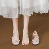 2025 new Mary Jane women's shoes late evening wind national style word with square head thick heel elegant versatile wedding shoes