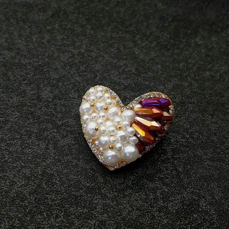 Liebes Perlenkristall-Brosche - Hochwertiges, Raffiniertes und Ungewöhnliches Damen-Kopfschmuck-Anstecker