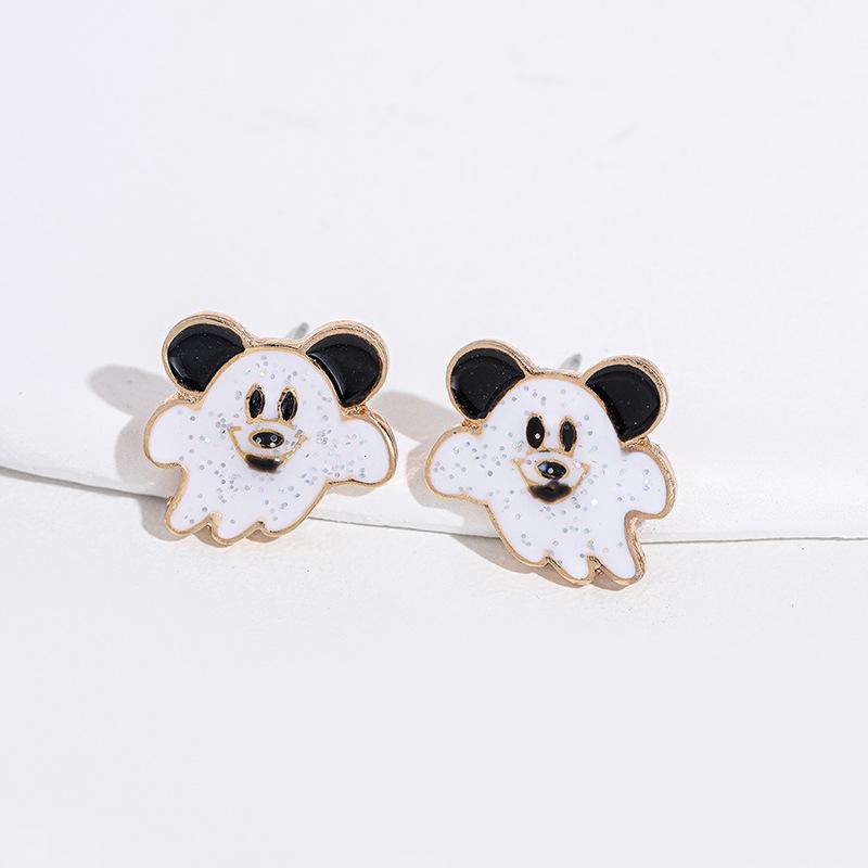 Halloween Drip Earrings Ornament Monster Diamond Pumpkin Stud Earrings Witch Mask Earrings