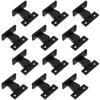 12Pairs Panel Clips Sturdy ABS Furniture Connector Versatile Fitting for Cabinet Wardrobe Shelf Drawer Front Buckle System