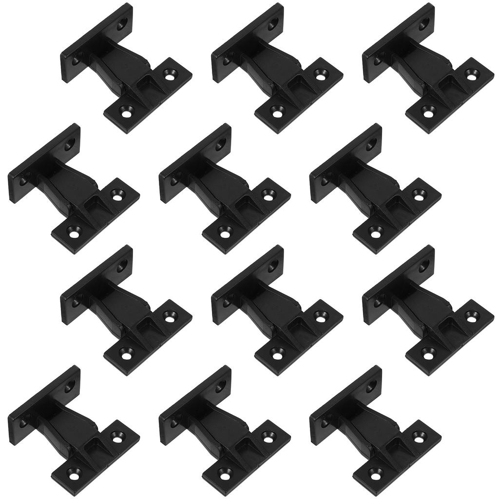 12Pairs Panel Clips Sturdy ABS Furniture Connector Versatile Fitting for Cabinet Wardrobe Shelf Drawer Front Buckle System