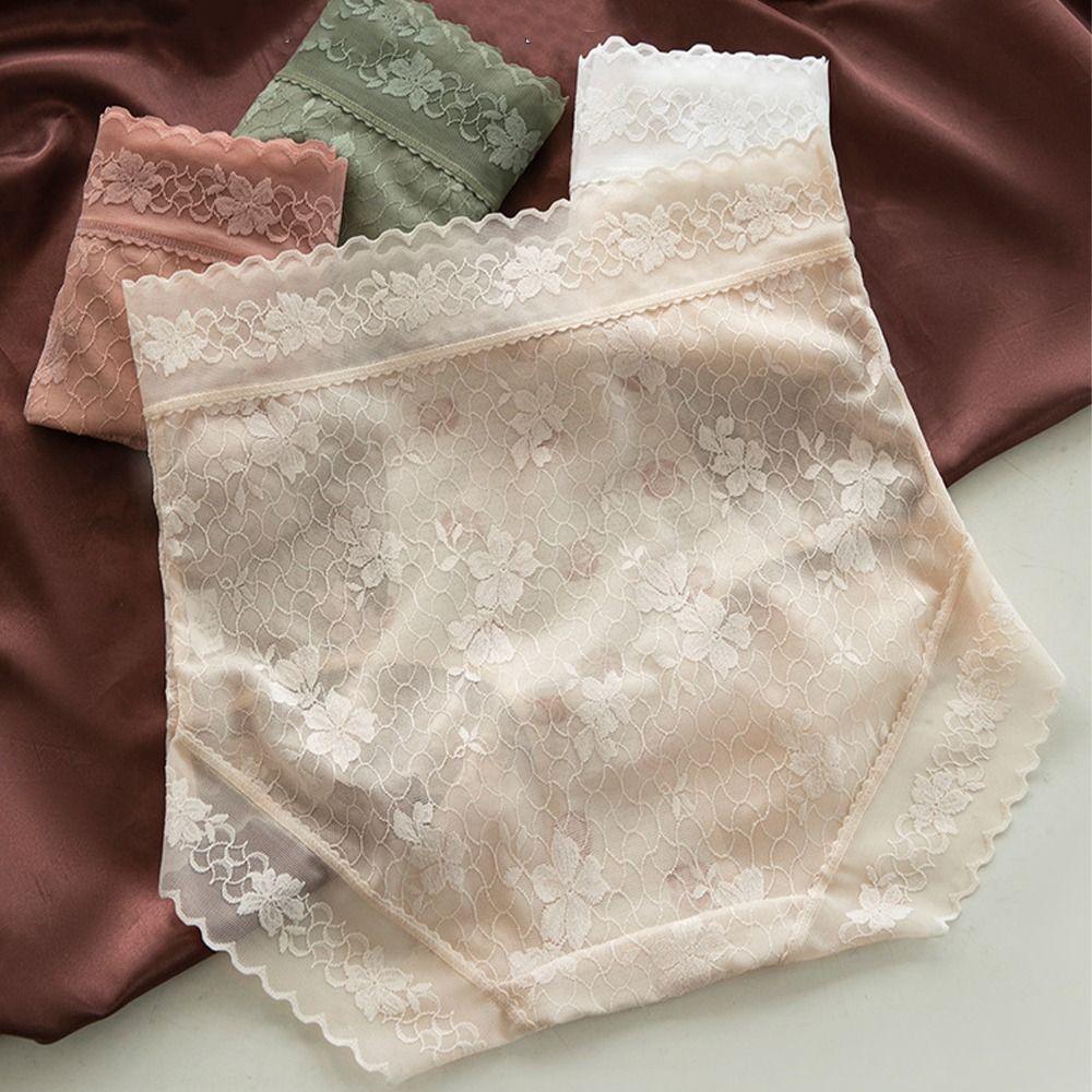 Tummy Control Lace Butt Lifter Briefs High Waist Women Underwear Lace Slimming Shapers  Female