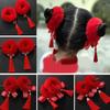 Flexible 1 Pair Chic Chinese Style Children Hair Bands Soft Hair Ties Stretchy For  Year