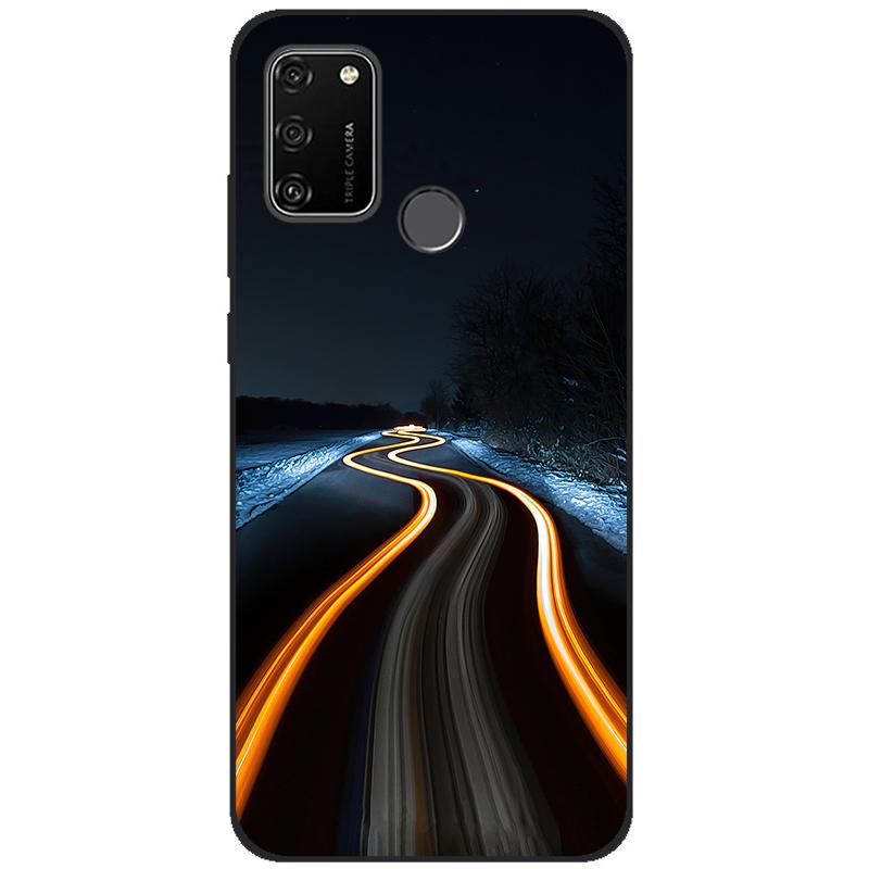 For HONOR 9A Case 6.3" Soft Silicon Tpu Phone covers On Huawei Honor 9A 9 A MOA-LX9N Back Bag Funda Shell black tpu case