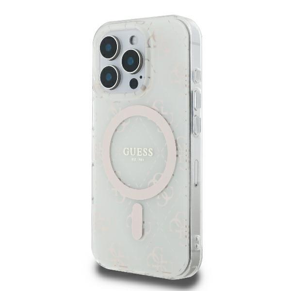 Guess Guhmp16Lh4Dteh Iphone 16 Pro6.3 Biały/White Hardcase Iml 4G Background Magsafe