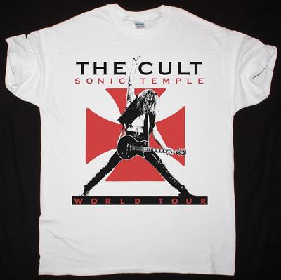 THE CULT   SONIC TEMPLE WORLD TOUR WHITE T-SHIRT  TARIFFS INCLUDED Unisex T-Shirt