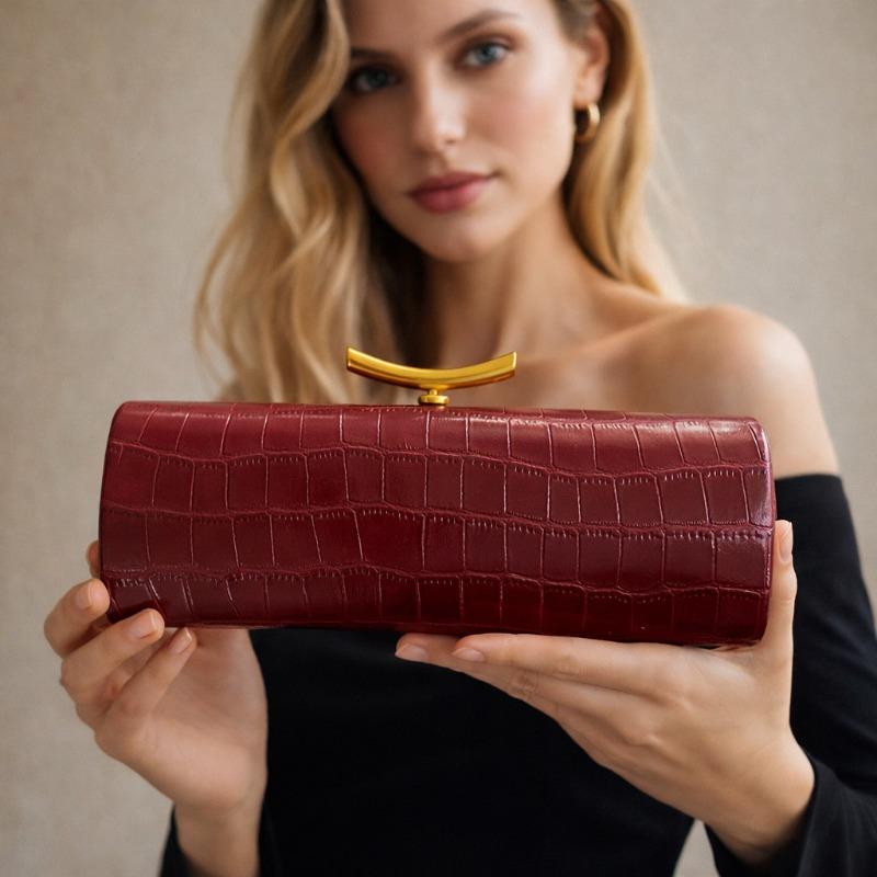 Neue Krokodil-Baguette-Tasche Ein Schulter-Crossbody Mode Promi-Abendessen