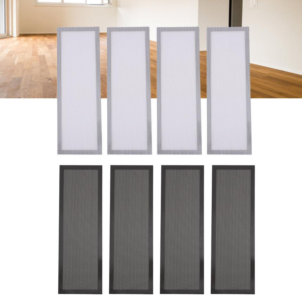 4PCS Floor Vent Covers PVC Magnetic Floor Register Vent Mesh Filter Screen for Wall Ceiling Catches 