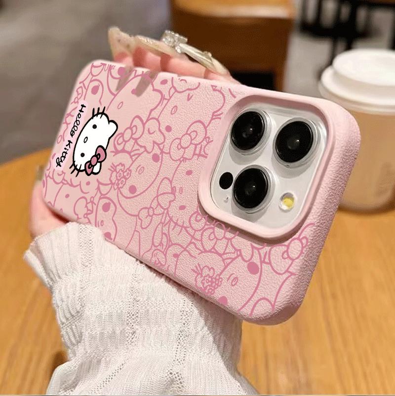 Pink Line Hello Kitty Casing For Samsung Galaxy A57 5G A55 A54 A07 A06 A15 A54 A53 A37 A32 A23 A34 A35 A36 A73 A22 5G Soft Case