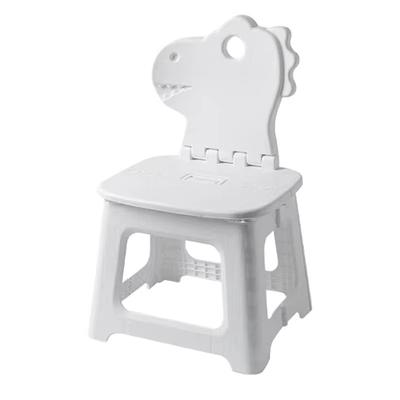 Good-Step Stool For Kids Dinosaur Foldable Step Stool With Back Support Seat Furniture Home Shoe Changing Chair