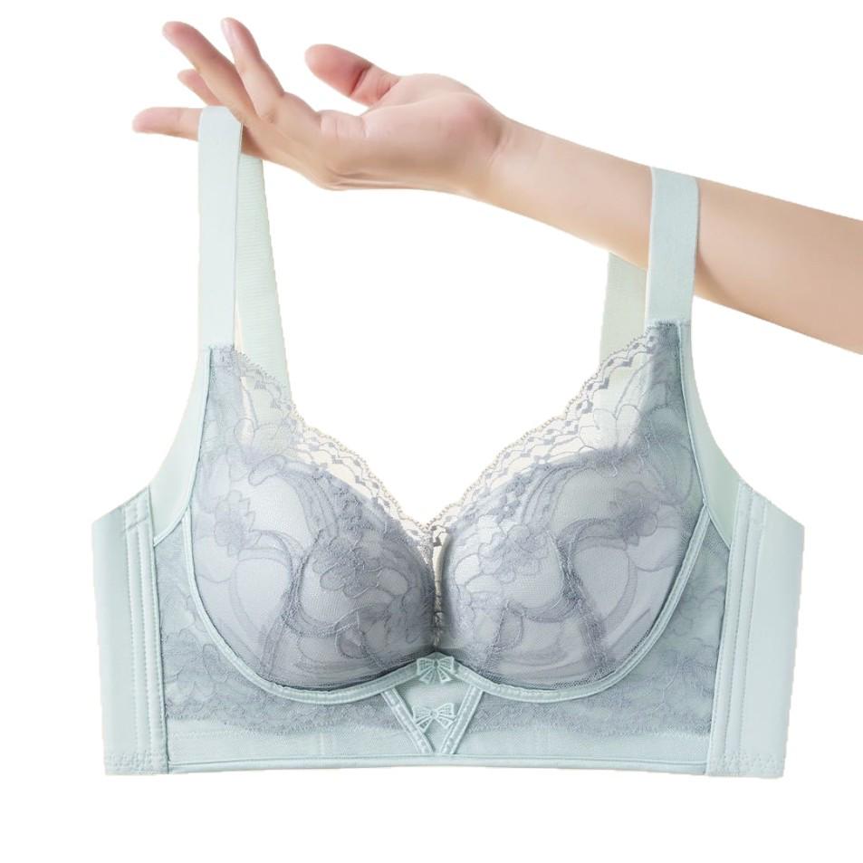 Trådlös W-formad Halvmåne Anti-hängning BH: Lyft & Stöd med Spets Justerbar Design