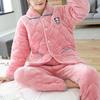 Süße warme wattierte Baumwolle kann draußen getragen werden dreilagiger Pyjama Damen Winter Loungewear verdickt saisonal große Größe
