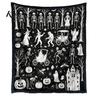 Cozy Bed Throw for Creative Adults Halloween DIY Coloring Blanket, Blanket with Ghost Patterns, Color Your Machine Washable Sofa Own And Kids,