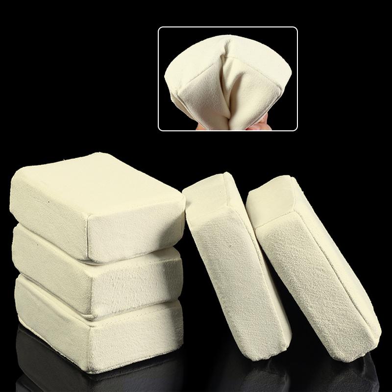 SEAMETAL Chamois Suede 3PCS Car Cleaning Sponge Demister Block Washing Cleaner Car Buffer Polisher Waxing Tools