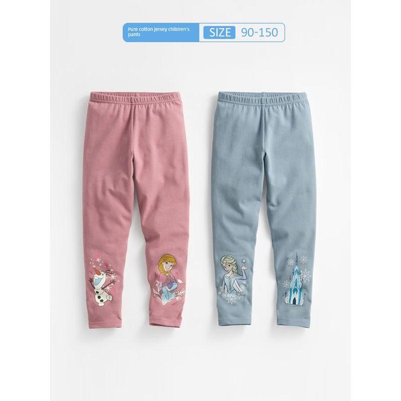 DSN Same Style Kids Leggings Spring and Autumn Baby Girl Pure Cotton Stretch Pants Rapunzel Cartoon Pants