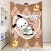 P-Pochaccoes Picnic Blanket Fluffy Soft Blankets and Throws Sofa Blankets for Bed Summer Comforter Bedspread on the Bed Anime &