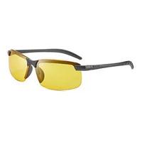 

FG Night Eyes Eyeglasses For Men Anti-Glare Driving Goggle Half Shaped Frame Sunglasses for Driver UV400 Day and Night Eyeglasses