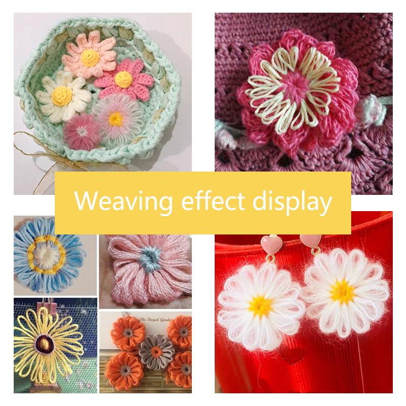 1set mixed Random color flower knitted loom set, DIY crochet & weaving plastic knitter tools, can hand make beautiful flowers