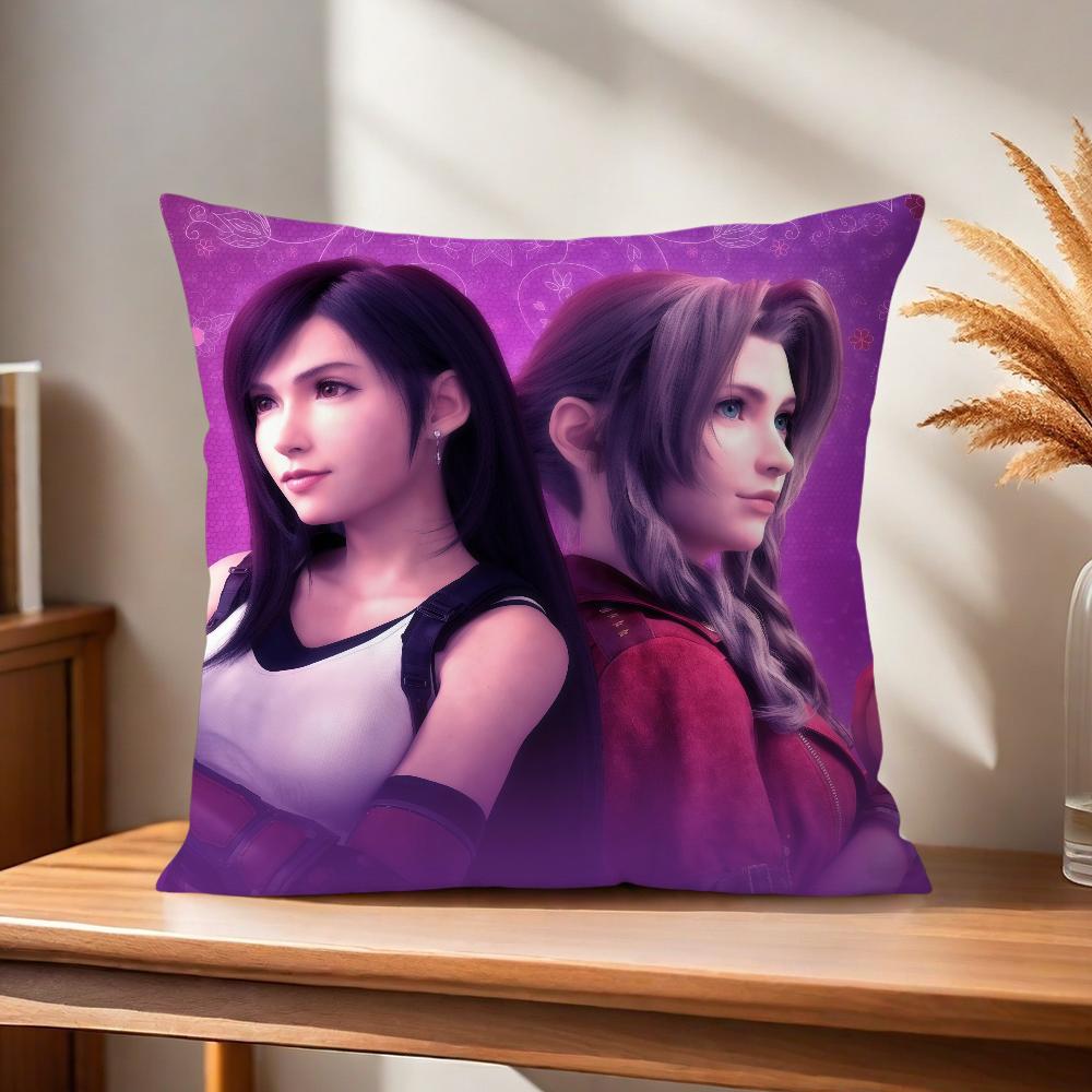 Comfortable soft Pillow Case for Sofa Living Room Home F-Fantasy office Decor Protective Covers Without Final game Pillow-Insert