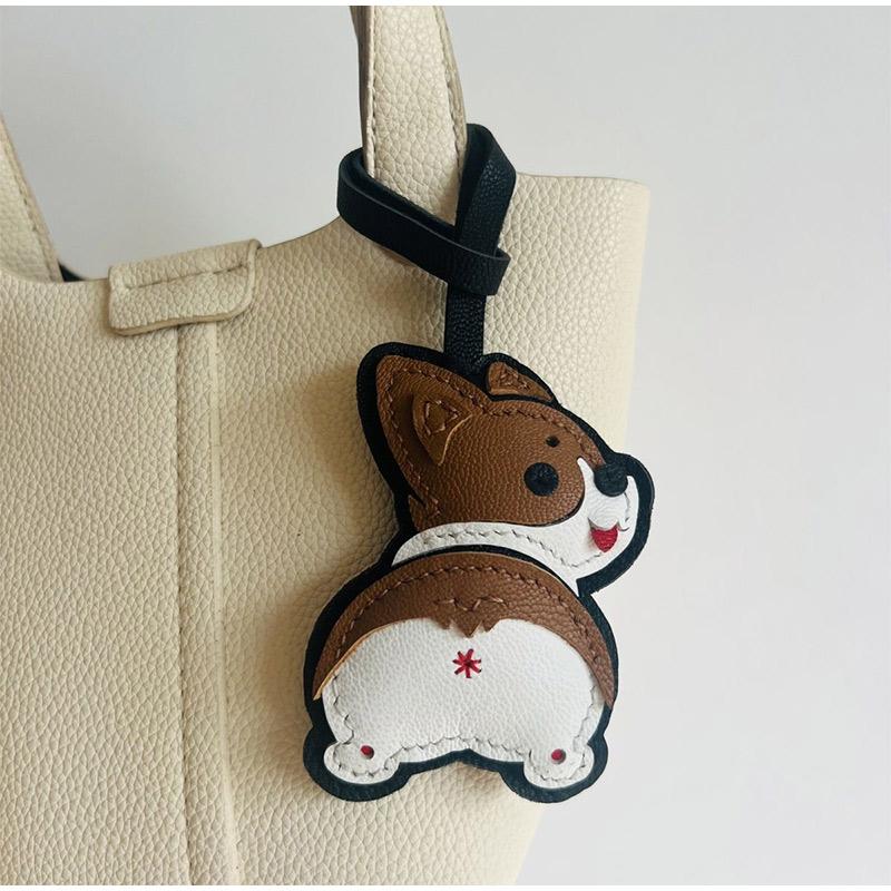 Tiger Bag Pendant Handmade Genuine Leather Keychain Versatile Creative Personality Niche Gift Friends Couple Exquisite Pendant