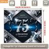 2D 75th Birthday Photography Backdrop Diamond Celebration & Silver Confetti Party Background