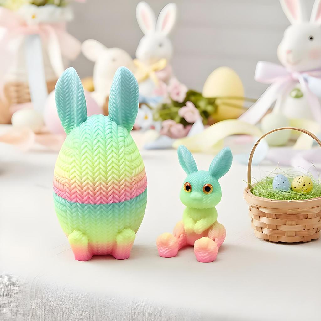 3D Printed Easter Eggs Easter Desktop Decor Classroom Prize Supplies For Bookcase Window Sill Bookshelf Display Cabinet Dressing
