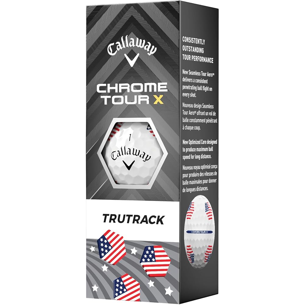 Callaway Chrome Tour X Golf Balls 4-Piece Structure TruTrack Technology White
