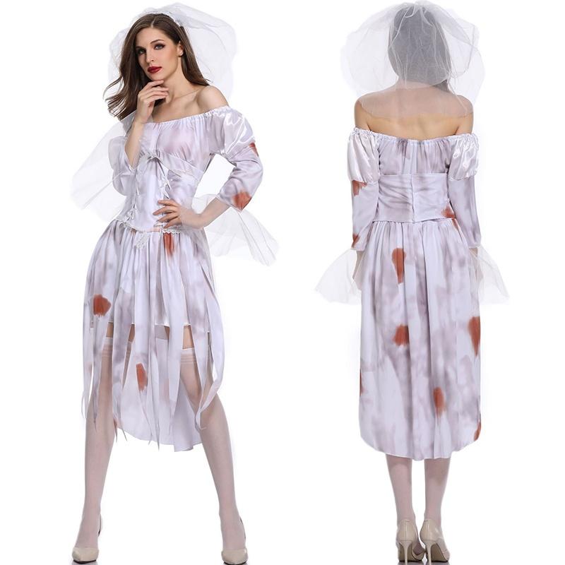 Elegant Zombie Corpse Bride Costume For Women Perfect For Halloween And Cosplay Events