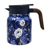 1000ml Vintage Floral Tea Kettle with Lid Mini Hot Coffee Pot Built-in Infuser Tea Separation Water Bottle for Hot Drinks