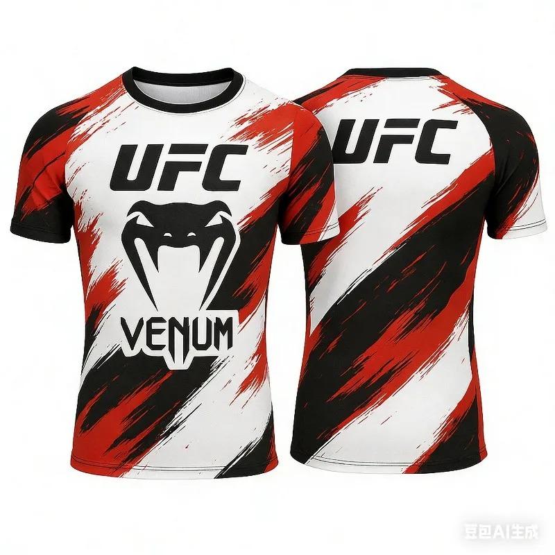 2026 New Hot Selling Boxing Match T-shirt Summer Casual Breathable Sports Oversized Quick Drying Short Sleeve