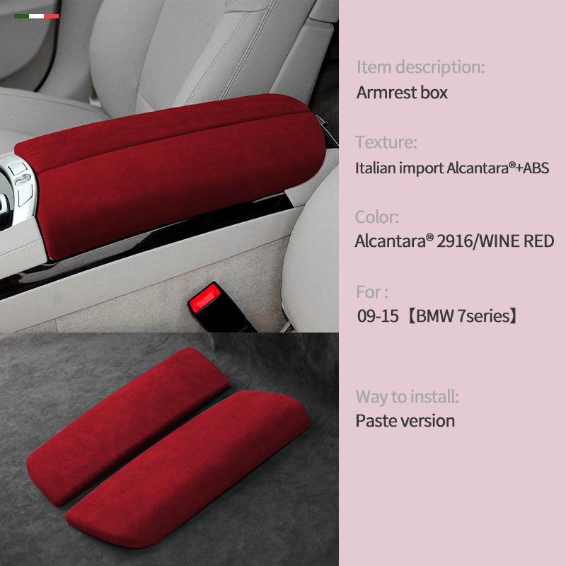 for BMW 7 Series F01 F02 F03 F04 2009 2010 2011 2012 2013 2014 2015 Car Center Console Armrest Trim Cover Alcantara Suede