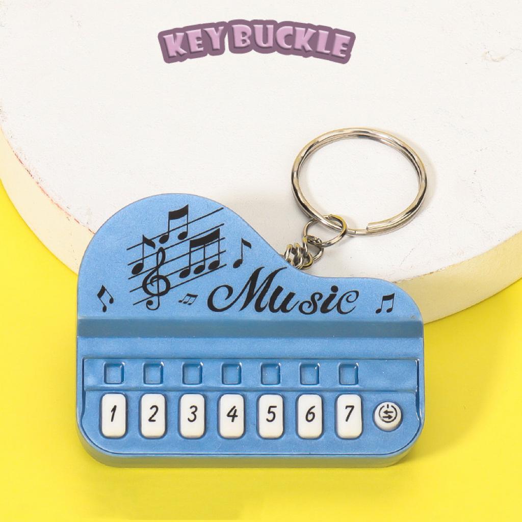 1 Pcs Creative Mini Electronic Piano Keychain Pendant Luminous Music Toy Small Gift