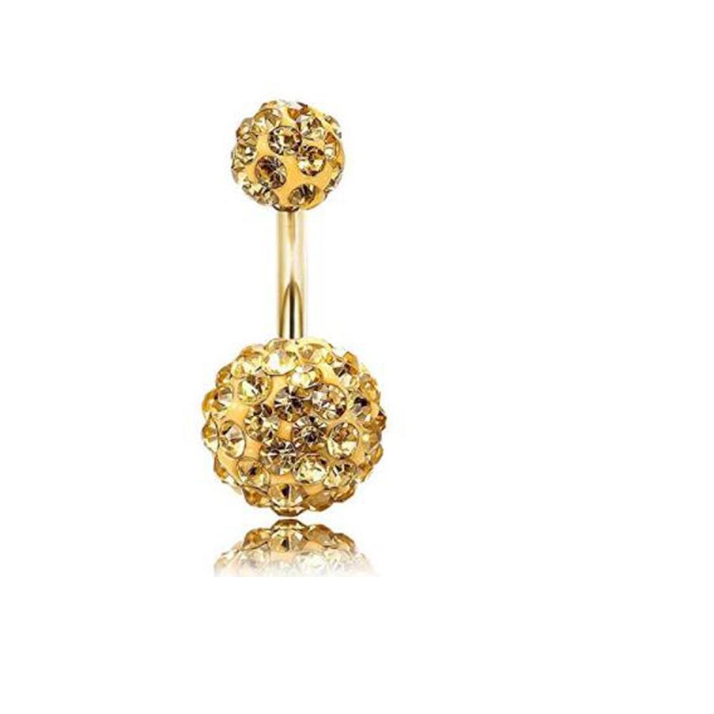 Hot Sale Polymer Clay Belly Button Ring with Diamond Ball