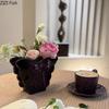 Kreative Dunkle Schmetterling Keramikvase Pflanzgefäße Tischdekoration Ornamente Blumenarrangement Blumenvase Raum Ästhetische Deko