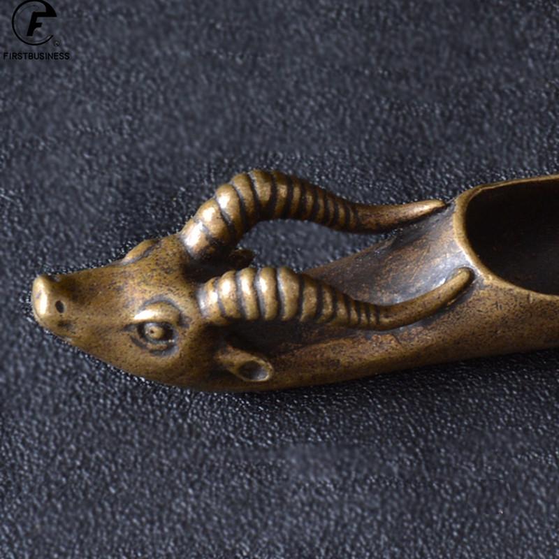 Tea Scoops Shovel Copper Wall Street Bull Coffee Black Tea Spoon Powder Teaspoon Teaware Chinese Tea Ceremony Accessories 1pcs