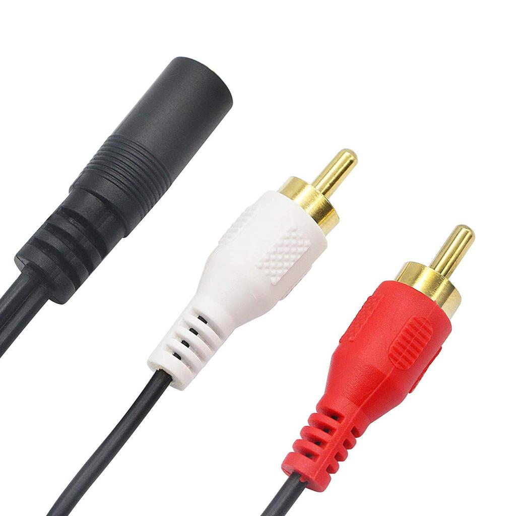 CERRXIAN RCA Audio RCA Pin Plug Male Splitter AUX Adapter RCA Gold RCA Conversion 2 RCA Male To for Car 25cm 3.5mm Cable, Cable, Cable, Red/White
