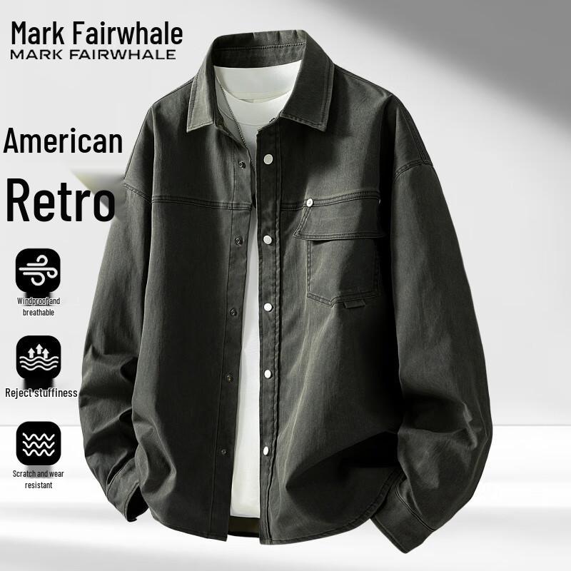 

Mark Fairwhale Men s Casual Retro Spring Autumn Jacket 5XL