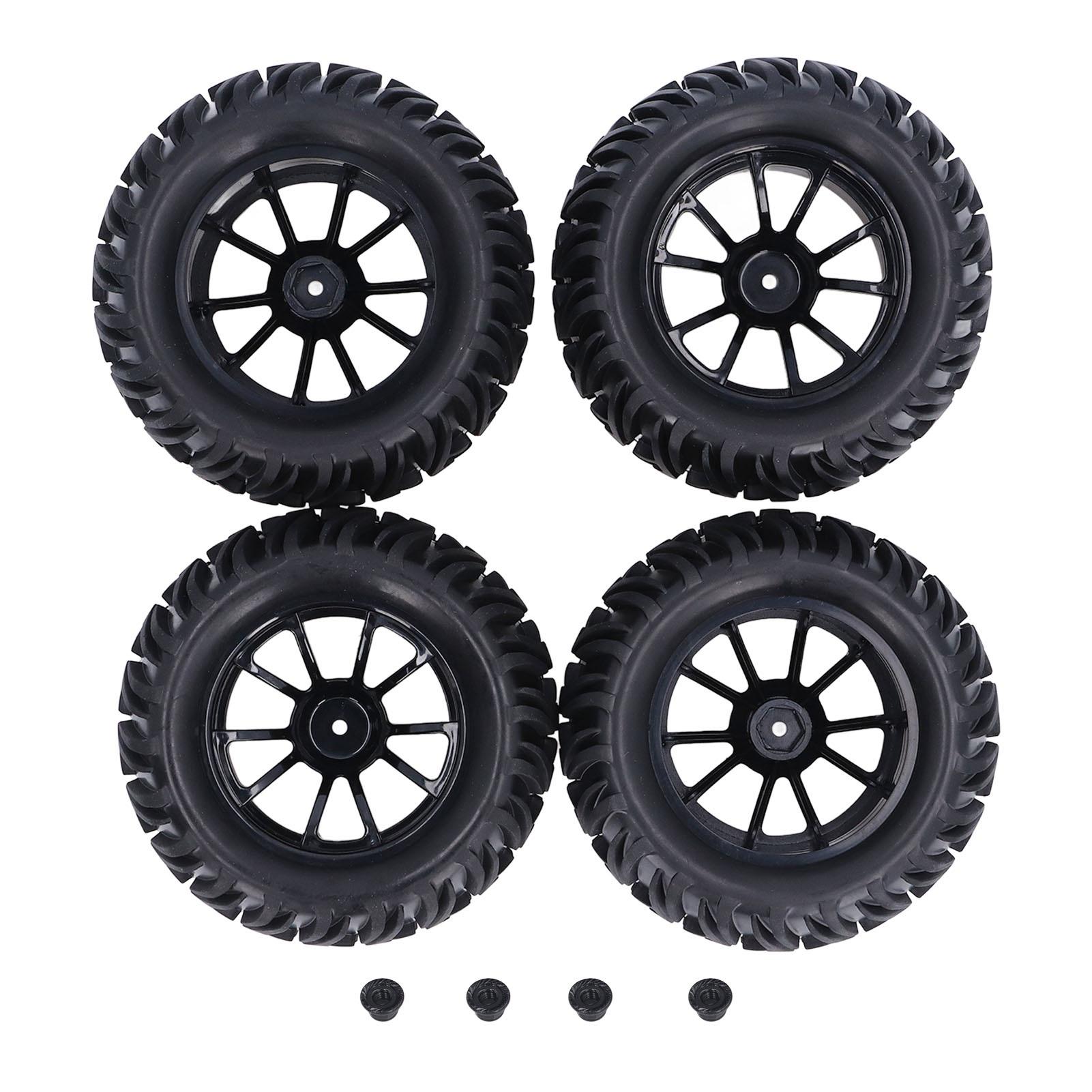 

4pcs 12mm Hex 1/10 RC Truck Wheels and Tires for Axial for Redcat for Hpi Y Shape Texture RC