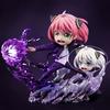 23cm Gk Anya Cos Gojo Satoru Double Head Swap Spy×Family Jujutsu Kaisen Anime Figure Model Statue Ornament Kids Gift Collection