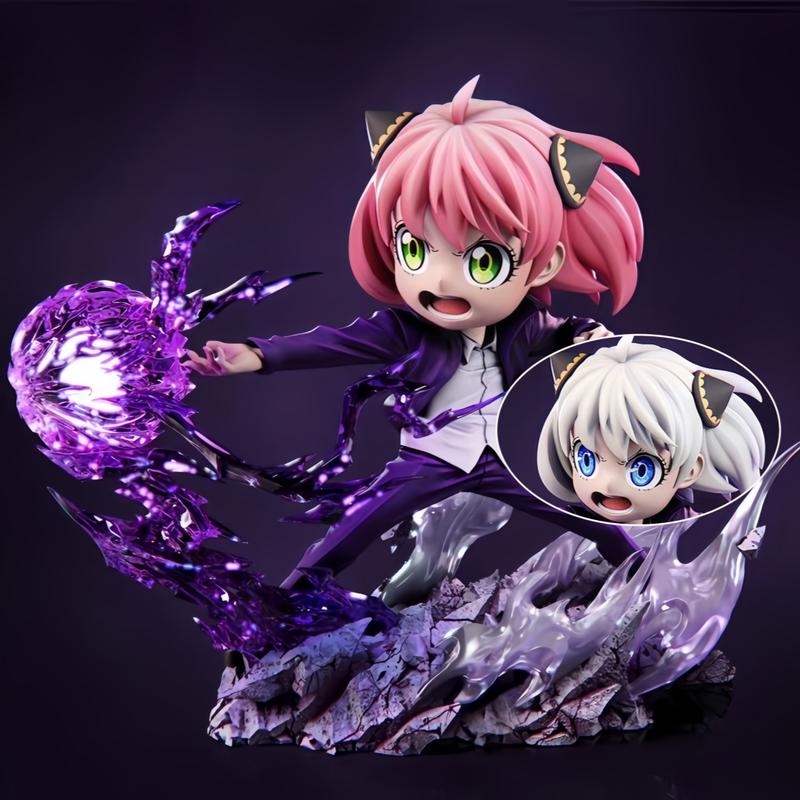 23cm Gk Anya Cos Gojo Satoru Double Head Swap Spy×Family Jujutsu Kaisen Anime Figure Model Statue Ornament Kids Gift Collection