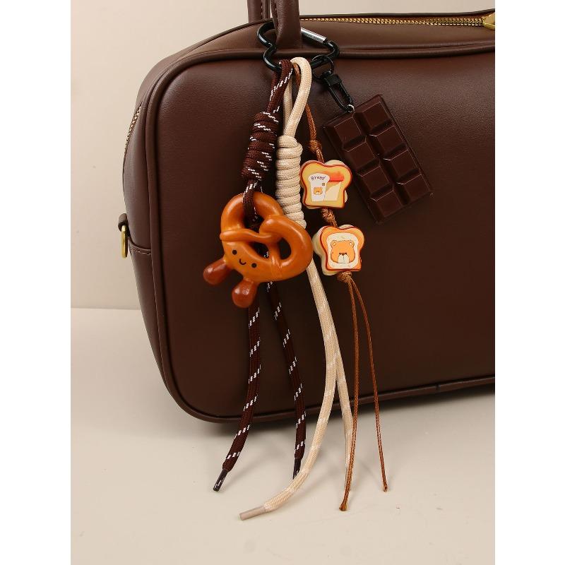Creative Ins Wind Alkaline Water Bread Pendant Pendant, Fashion Versatile Personalized Bag Pendant Keychain Female