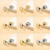 Fashionable Zirconia Earrings: Simple Luxury Style, Colored Gemstone Studs, Niche Design, High-End Titanium Steel Hoops for Women